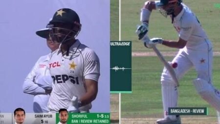 Shan Masood's dismissal with heated argument