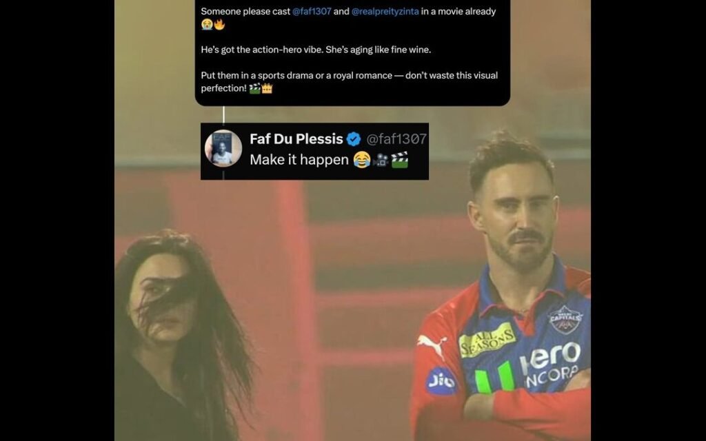 Faf du Plessis and Preity Zinta's Post-match Picture Goes Viral
