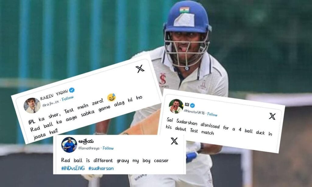 Sai Sudharsan’s Test Debut Disaster, Twitter Goes Wild!