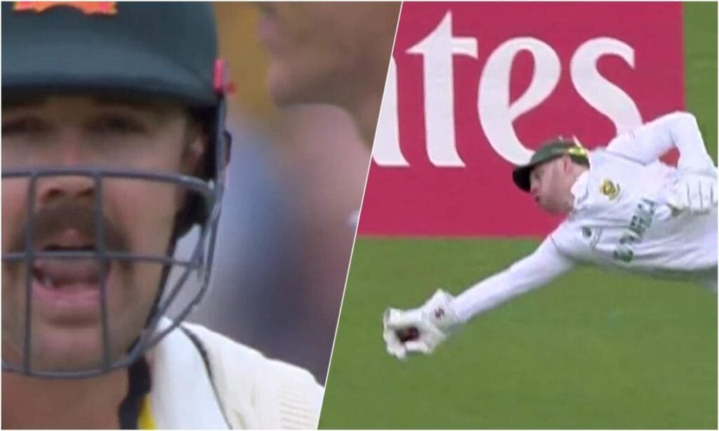 Travis Head Stunned as Kyle Verreynne’s one Handed Catch