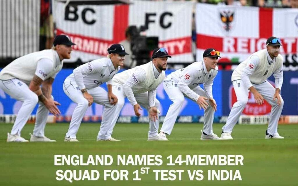England Announces Squad for First Test Against India
