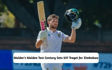 Mulder's Maiden Test Century Sets Zimbabwe a Target of 537