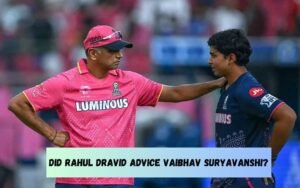 Rahul Dravid's Advice to Vaibhav Suryavanshi