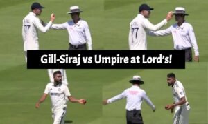 Gill-Siraj vs Umpire at Lord’s!