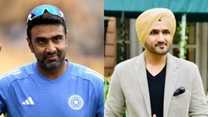 Harbhajan singh and R. Ashwin on twitter