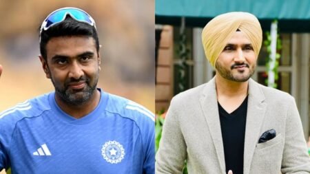 Harbhajan singh and R. Ashwin on twitter