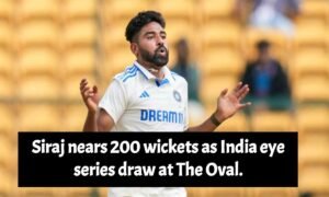 Siraj nears 200 wickets as India eye series draw at The Oval.