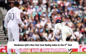 Shubman Gill's Run Out in 5th Test