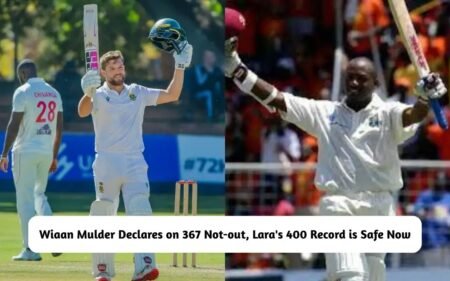Wiaan Mulder Declares the Inning on 367 Not-out, Brian Lara's 400 Record is safe