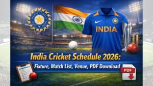 India Cricket Schedule 2026
