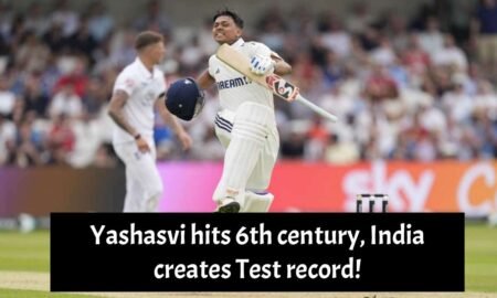 Yashasvi hits 6th century, India creates Test record!