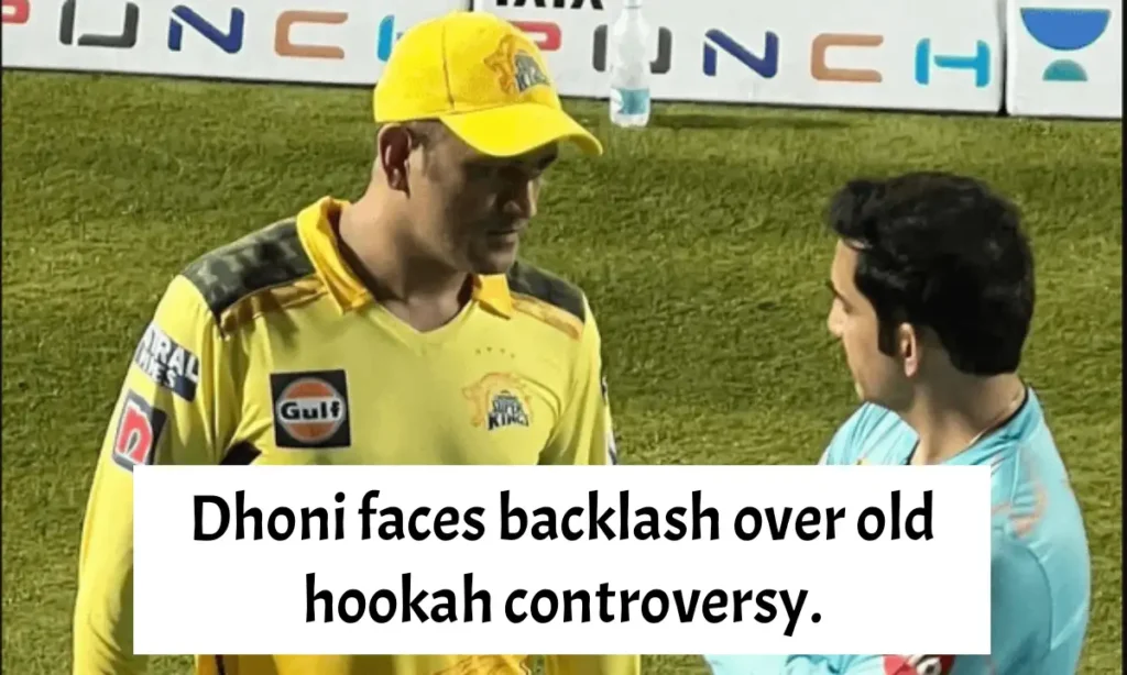 Dhoni faces backlash over old hookah controversy.