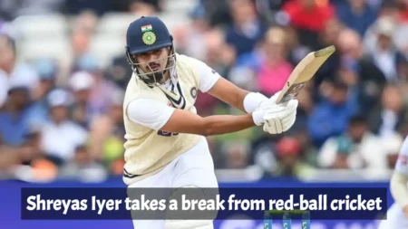 Shreyas Iyer takes a break from red-ball cricket