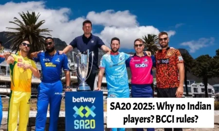 No Indian players due to BCCI rules.
