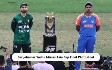 Suryakumar Yadav Misses Asia Cup Final Photoshoot, Salman Agha Stands Alone Suryakumar Yadav Misses Asia Cup Final Photoshoot