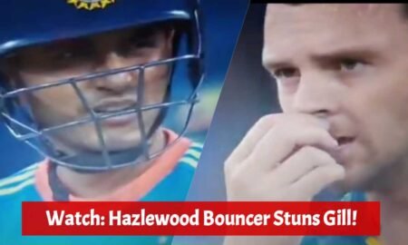 Watch: How Hazlewood’s Bouncer Shocked Gill? India Struggle in 2nd T20 Watch: Hazlewood Bouncer Shocked Gill