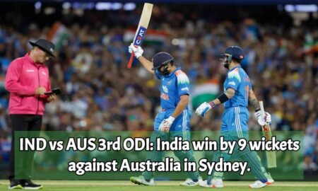 Rohit and Virat Lead India to 9-Wicket Win in 3rd ODI at Sydney India Beat Australia by 9 Wickets at Sydney