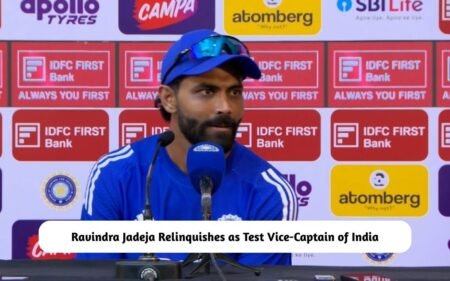 Ravindra Jadeja Relinquishes as Test Vice-Captain