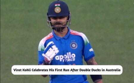 WATCH – Virat Kohli Celebrates His First Run After Double Ducks in Australia Virat Kohli Celebrates His First Run