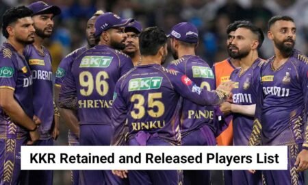 KKR Retained and Released Players List