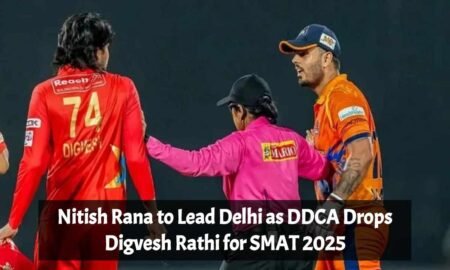 Nitish Rana to Lead Delhi as DDCA Drops Digvesh Rathi for SMAT 2025