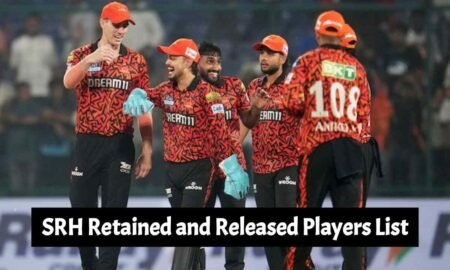 SRH Retained and Released Players List