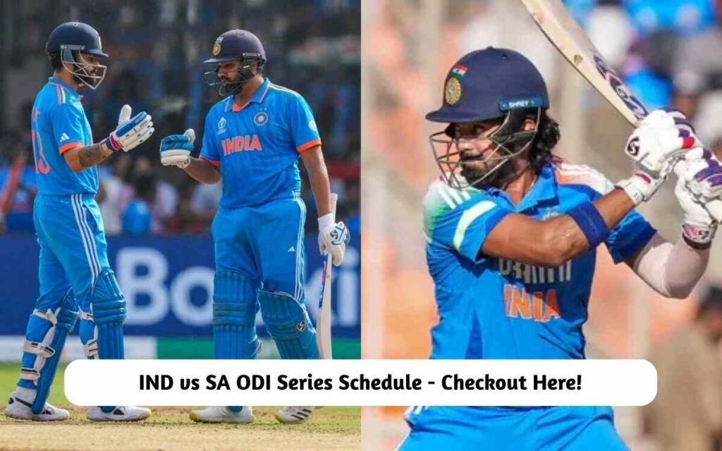 IND vs SA ODI Series Schedule