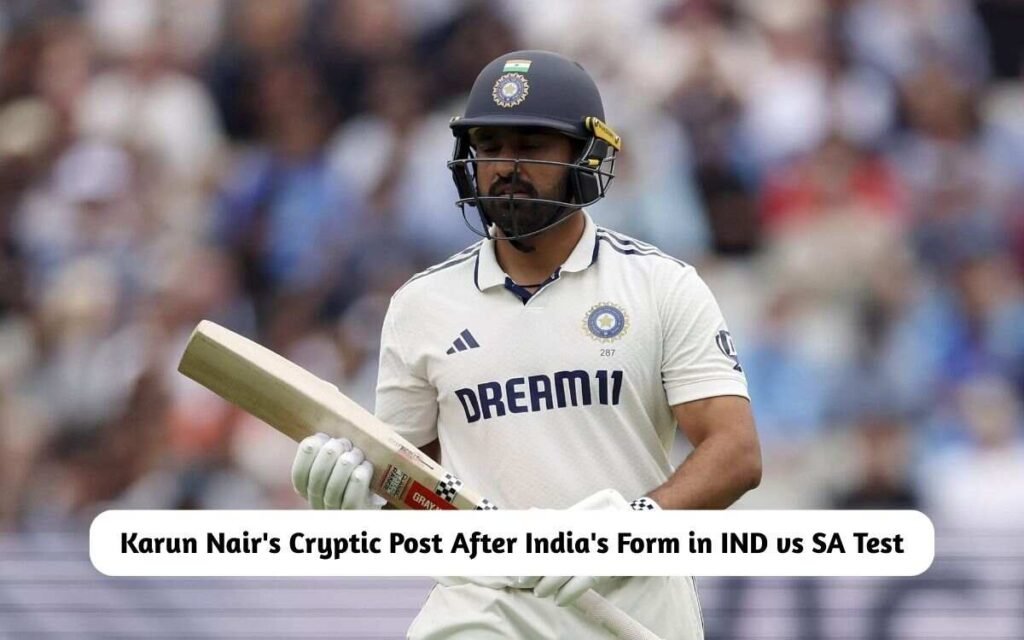 Karun Nair's Cryptic Post