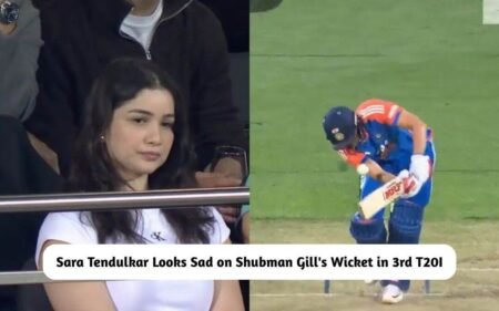 WATCH – Sara Tendulkar Looks Sad on Shubman Gill’s Wicket in 3rd T20I vs Australia Sara Tendulkar Looks Sad on Shubman Gill