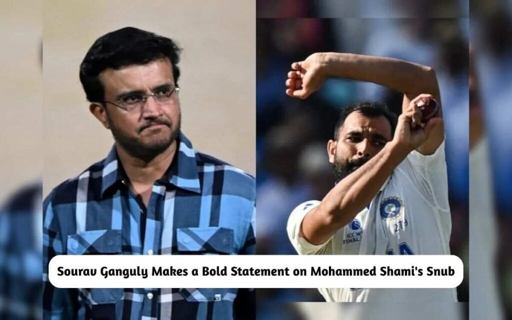 Sourav Ganguly on Mohammed Shami's Snub