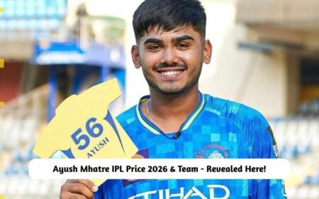 Ayush Mhatre IPL Price 2026 & Team