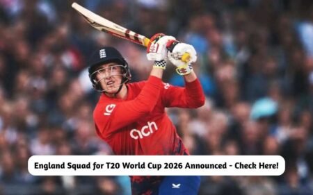 England Squad for T20 World Cup 2026