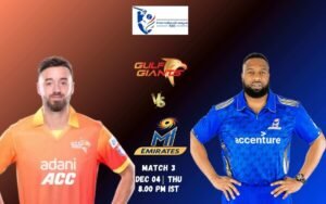 ILT20 2025 Prediction: GG vs MIE Preview, Match 3 Pitch Report, Head-to-Head, Playing XI GG vs MIE ILT20 2025 Prediction