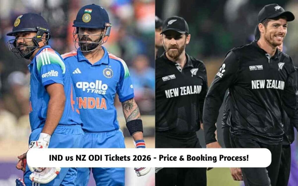 IND vs NZ ODI Tickets 2026