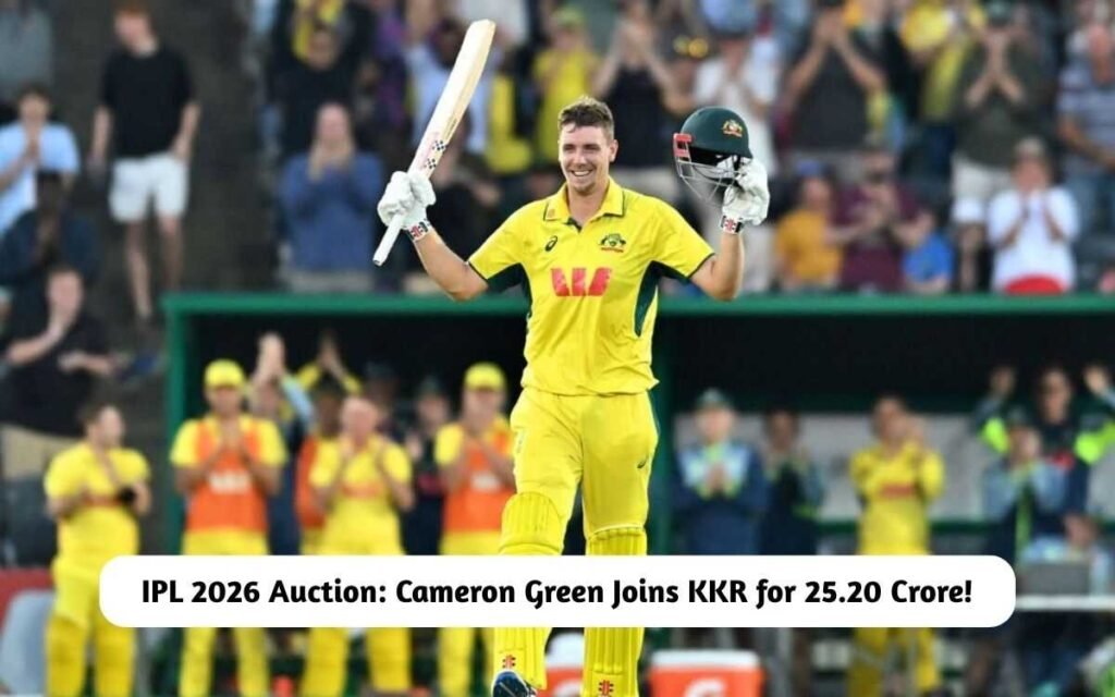 IPL 2026 Auction: Cameron Green to KKR