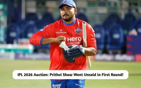 IPL 2026 Auction: Prithvi Shaw Unsold