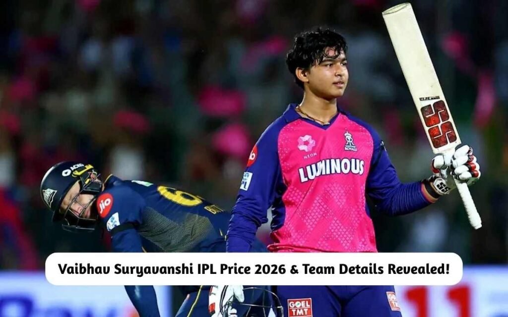 Vaibhav Suryavanshi IPL Price 2026 & Team