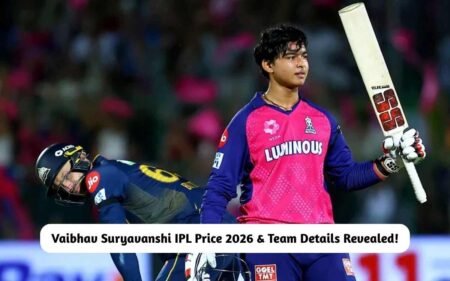 Vaibhav Suryavanshi IPL Price 2026 & Team