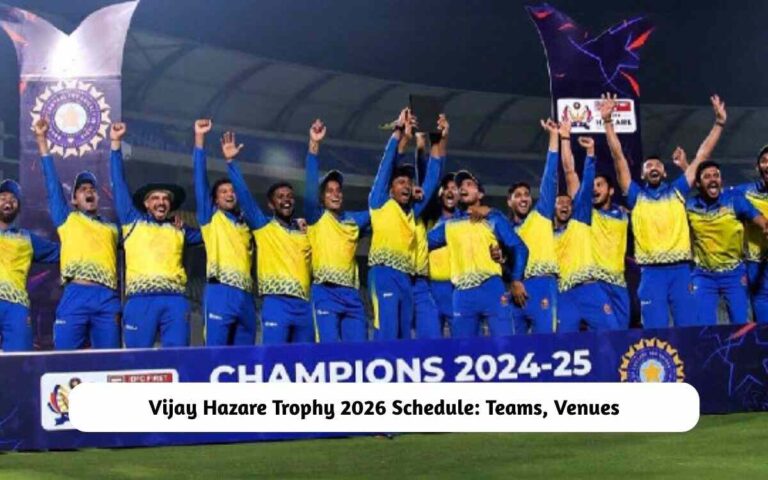 Vijay Hazare Trophy 2026 Schedule: Teams, Venues – crictrends.in