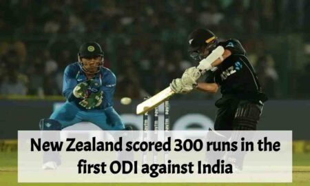 NZ Set 301-Run Challenge for India in 1st ODI at Vadodara New Zealand scored 300 runs in the first ODI against India