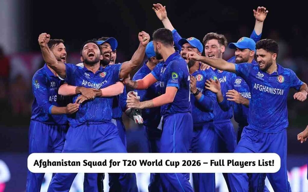 Afghanistan Squad for T20 World Cup 2026