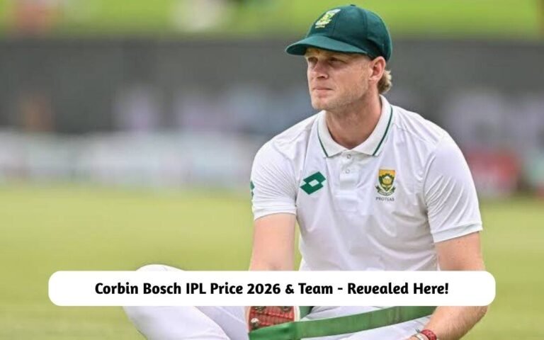 Corbin Bosch IPL Price 2026 & Team
