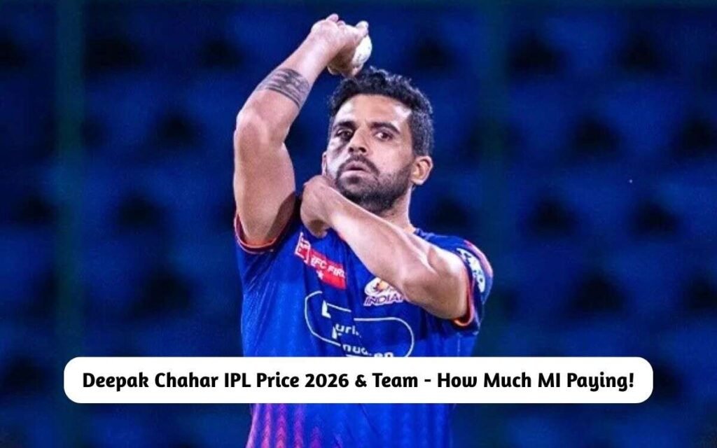 Deepak Chahar IPL Price 2026 & Team