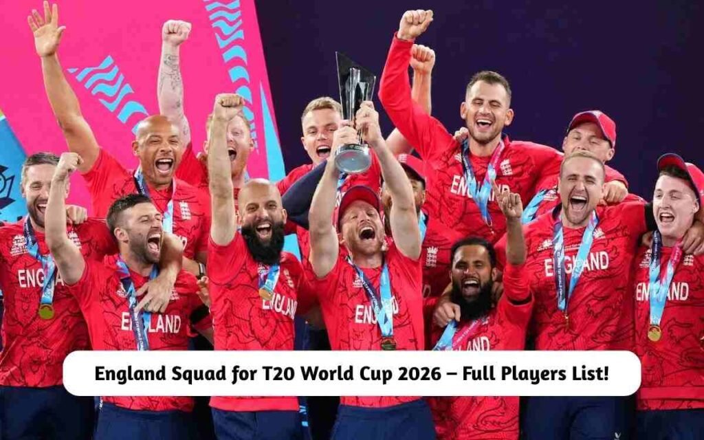England Squad for T20 World Cup 2026