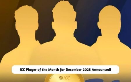 ICC Player of the Month for December 2025