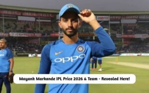 Mayank Markande IPL Price 2026 & Team