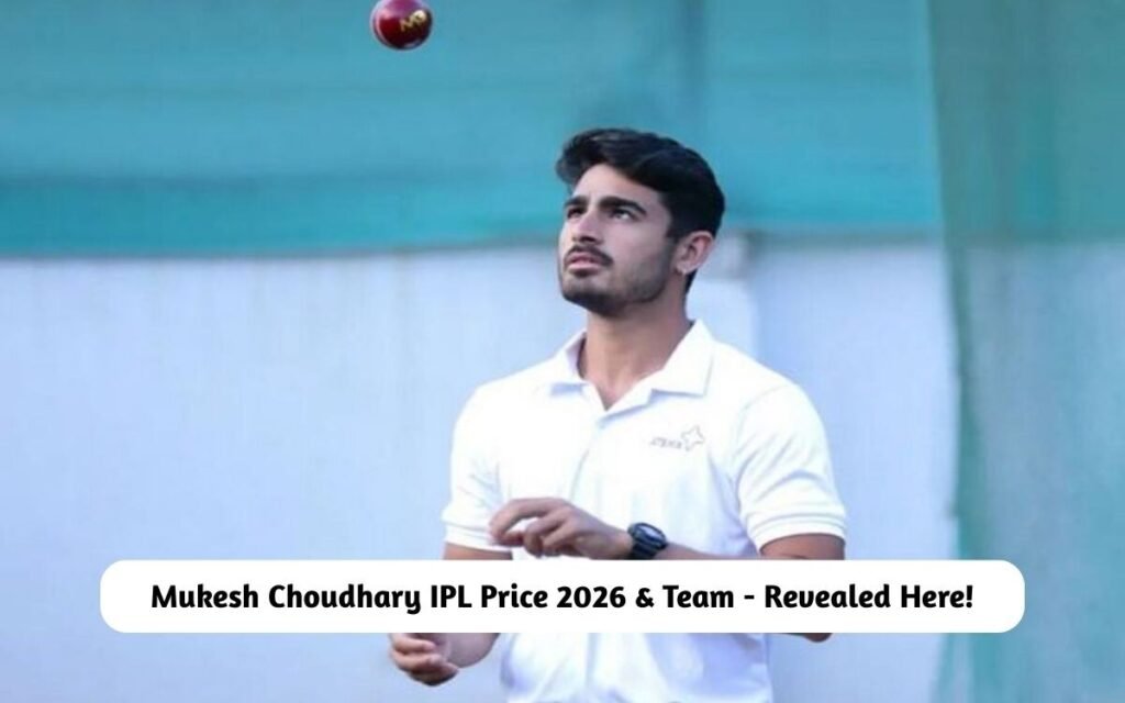 Mukesh Choudhary IPL Price 2026 & Team