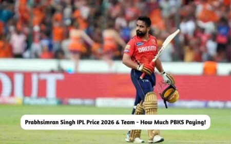 Prabhsimran Singh IPL Price 2026 & Team