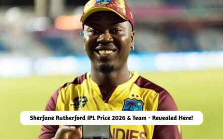 Sherfane Rutherford IPL Price 2026 & Team – Revealed Here! Sherfane Rutherford IPL Price 2026 & Team