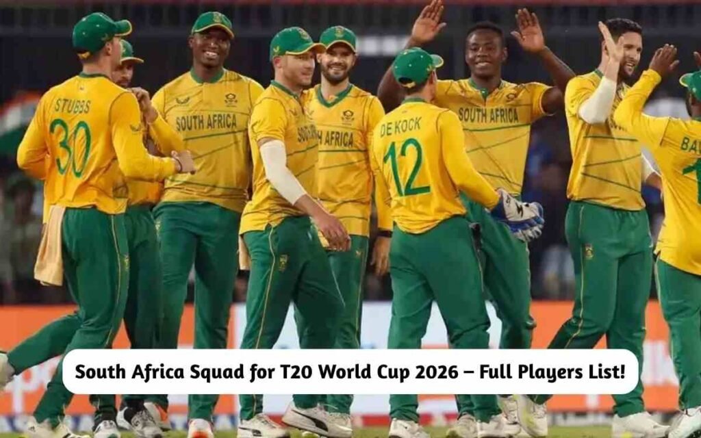 South Africa Squad for T20 World Cup 2026